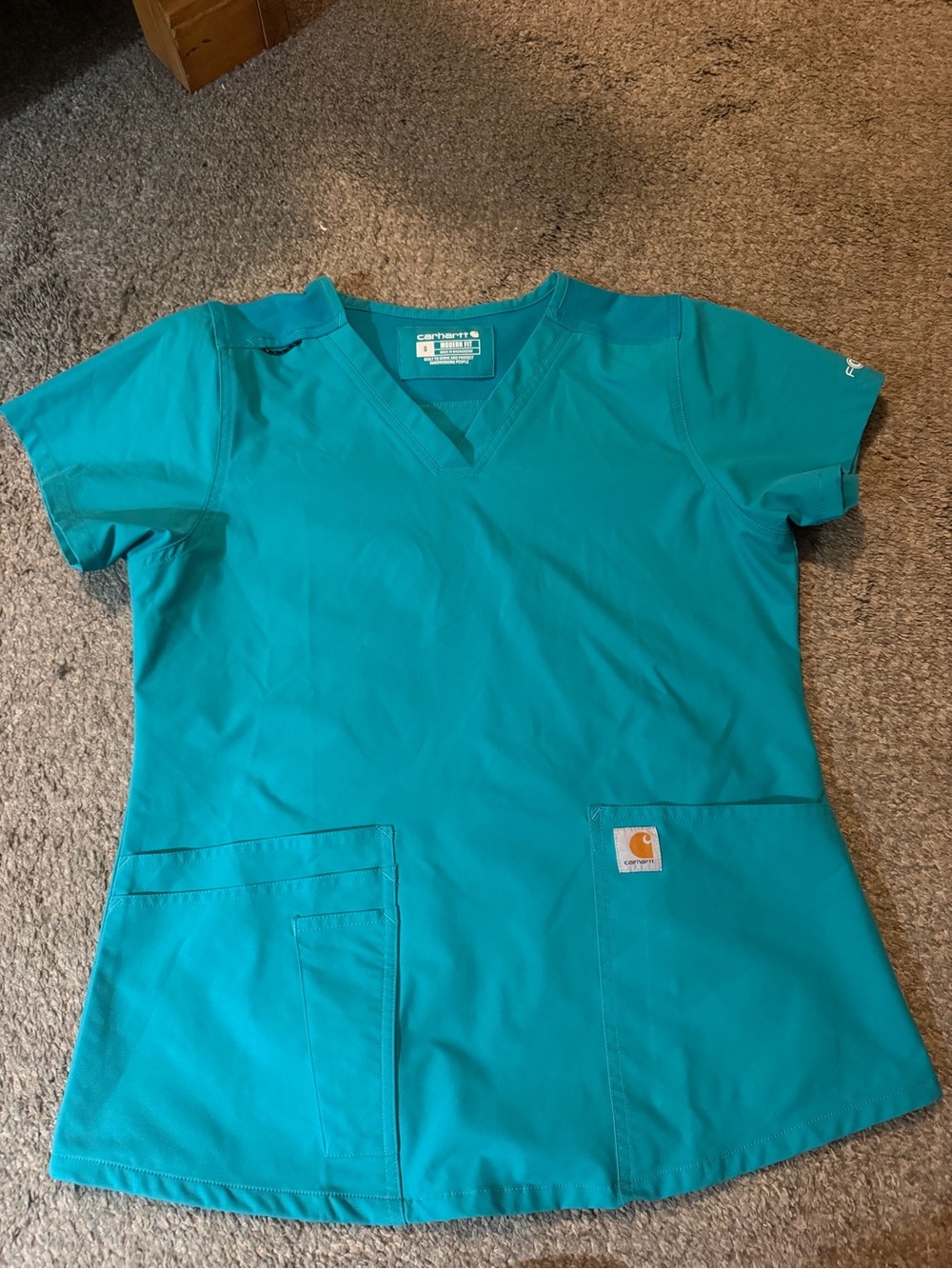 Carhartt Women's Teal V-Neck Work Scrub set